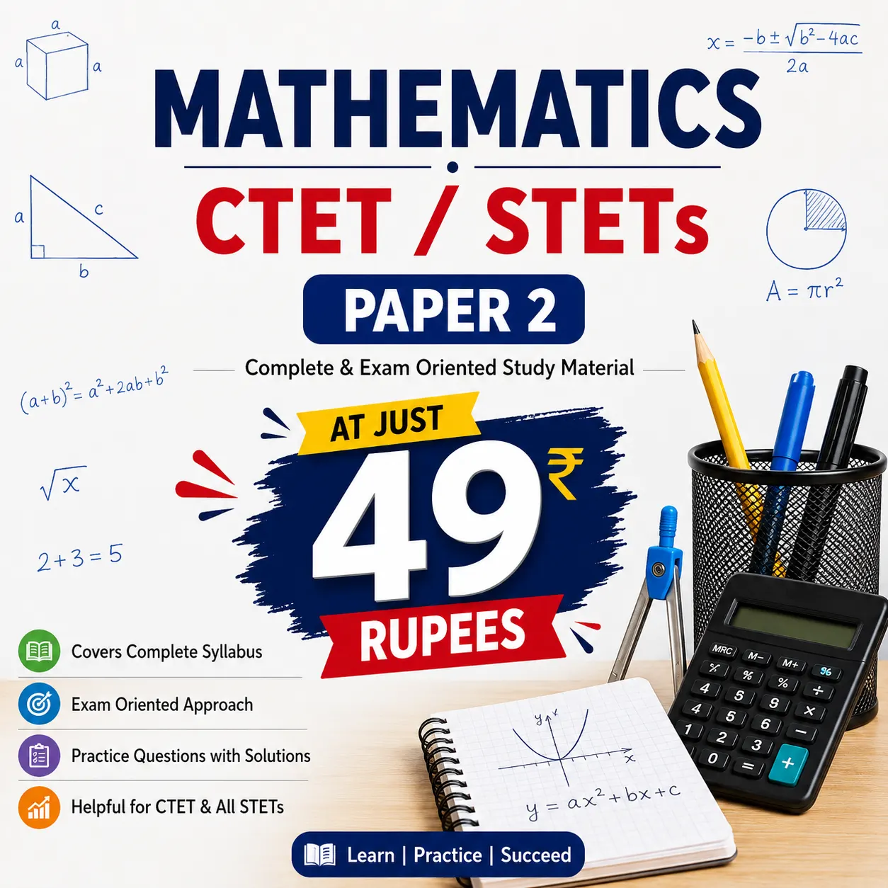 CTET STET Maths English Medium Notes