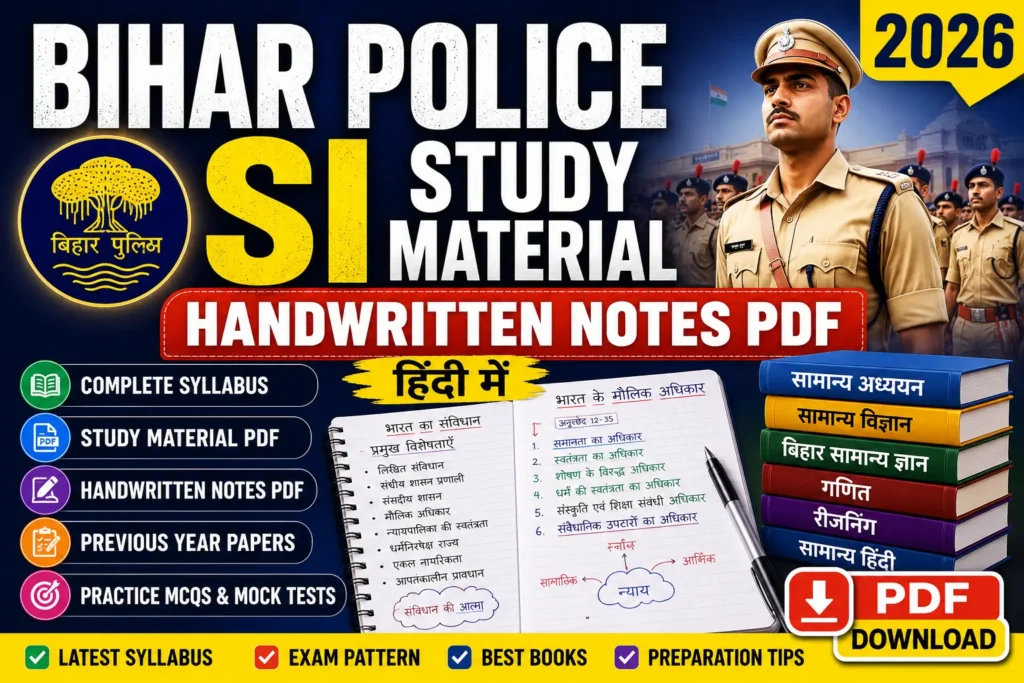 Bihar Police SI Study Material 2026