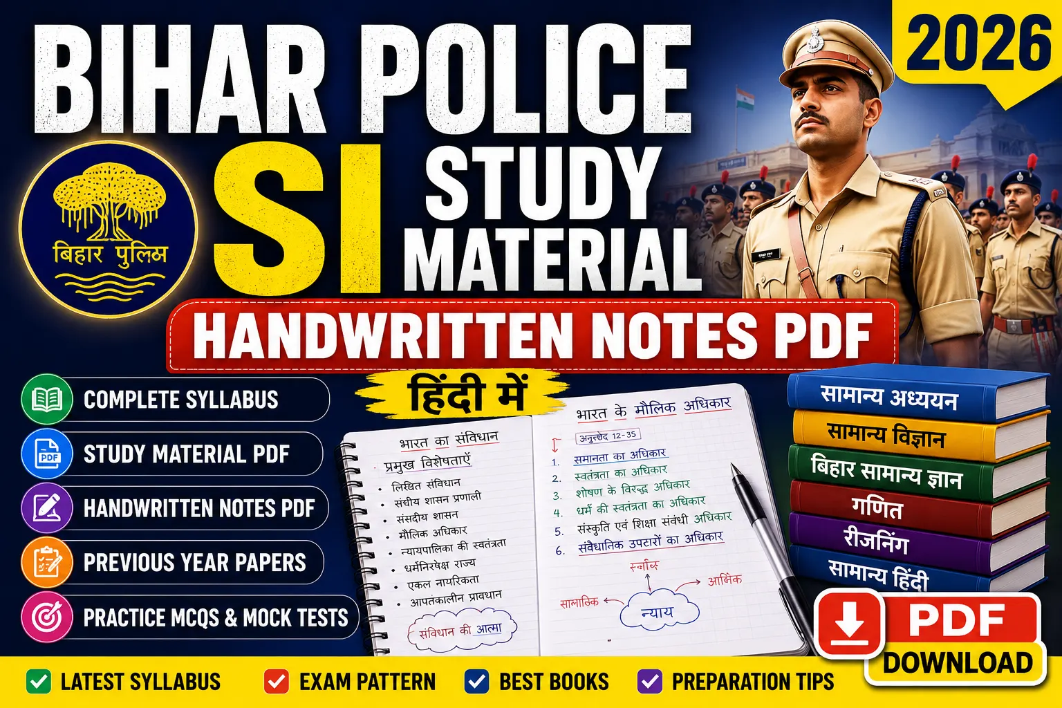 Bihar Police SI Study Material 2026
